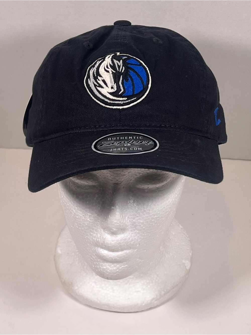 Dallas Mavericks Black Dad Hat with Blue & White Logo